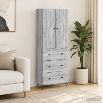 ARDEBO.de - Schrankset 2 stk. 66 x 34,5 x 90 cm Holzwerkstoff Sonoma-Grau
