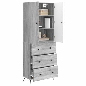 Schrankset 2 stk. 66 x 34,5 x 90 cm Holzwerkstoff Sonoma-Grau