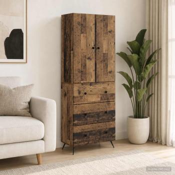 ARDEBO.de - Schrankset 2 stk. 66 x 34,5 x 90 cm Holzwerkstoff Altholz