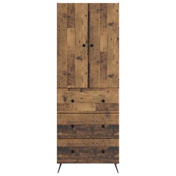 Schrankset 2 stk. 66 x 34,5 x 90 cm Holzwerkstoff Altholz