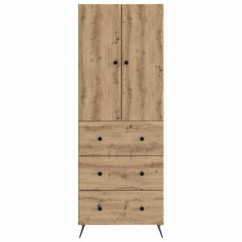 Schrankset 2 stk. 66 x 34,5 x 90 cm Holzwerkstoff Artisan-Eiche
