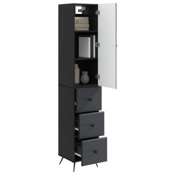 Schrankset 2 stk. 34,5 x 34,5 x 90 cm Holzwerkstoff Schwarz