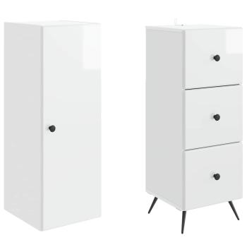 Schrankset 2 stk. 34,5 x 34,5 x 90 cm Holzwerkstoff