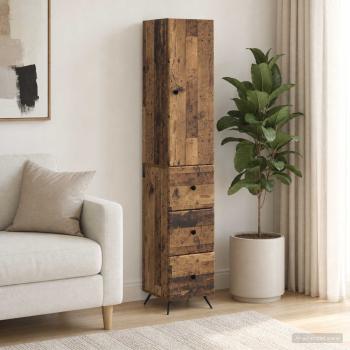 ARDEBO.de - Schrankset 2 stk. 34,5 x 34,5 x 90 cm Holzwerkstoff Altholz