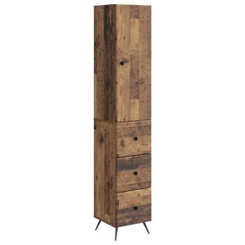 Schrankset 2 stk. 34,5 x 34,5 x 90 cm Holzwerkstoff Altholz
