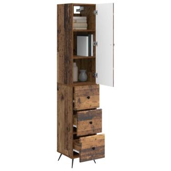 Schrankset 2 stk. 34,5 x 34,5 x 90 cm Holzwerkstoff Altholz