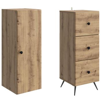 Schrankset 2 stk. 34,5 x 34,5 x 90 cm Holzwerkstoff