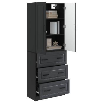 Schrankset 2 stk. 66 x 34,5 x 87 cm Holzwerkstoff Schwarz