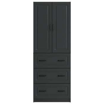 Schrankset 2 stk. 66 x 34,5 x 87 cm Holzwerkstoff Schwarz