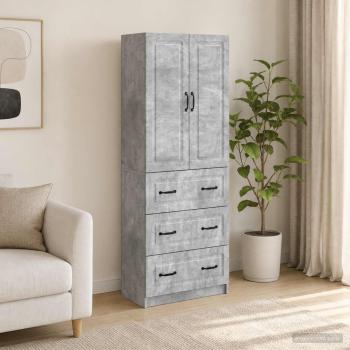 ARDEBO.de - Schrankset 2 stk. 66 x 34,5 x 87 cm Holzwerkstoff Betongrau