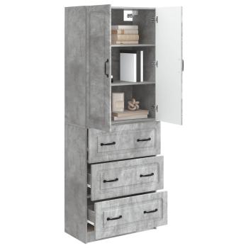 Schrankset 2 stk. 66 x 34,5 x 87 cm Holzwerkstoff Betongrau