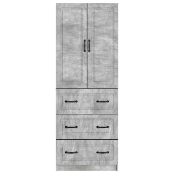 Schrankset 2 stk. 66 x 34,5 x 87 cm Holzwerkstoff Betongrau