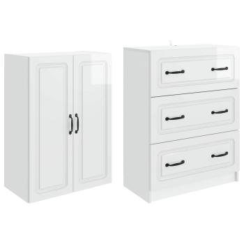 Schrankset 2 stk. 66 x 34,5 x 87 cm Holzwerkstoff