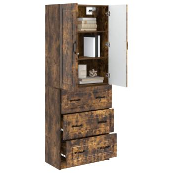 Schrankset 2 stk. 66 x 34,5 x 87 cm Holzwerkstoff Räuchereiche