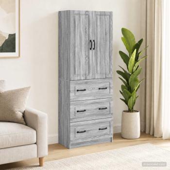 ARDEBO.de - Schrankset 2 stk. 66 x 34,5 x 87 cm Holzwerkstoff Sonoma-Grau
