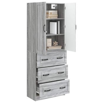 Schrankset 2 stk. 66 x 34,5 x 87 cm Holzwerkstoff Sonoma-Grau