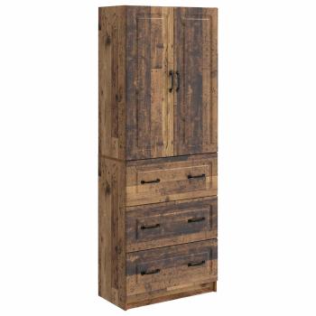 Schrankset 2 stk. 66 x 34,5 x 87 cm Holzwerkstoff Altholz