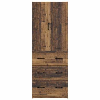 Schrankset 2 stk. 66 x 34,5 x 87 cm Holzwerkstoff Altholz