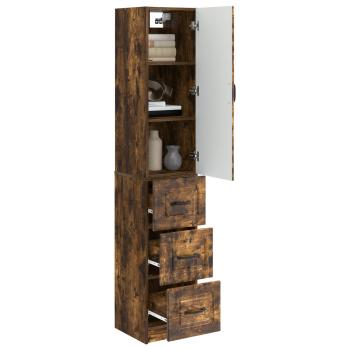 Schrankset 2 stk. 33 x 34,5 x 87 cm Holzwerkstoff Räuchereiche