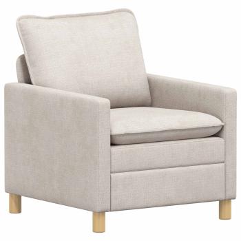 Sofa Set 2 stk. Creme Polyester
