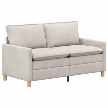 Sofa Set 2 stk. Creme Polyester