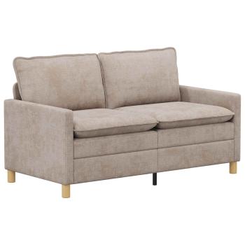Sofa Set 2 stk. Beige Polyester
