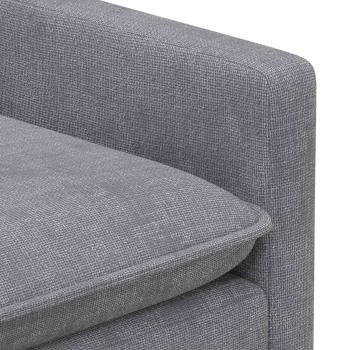 Sofa Set 2 stk. Hellgrau Polyester