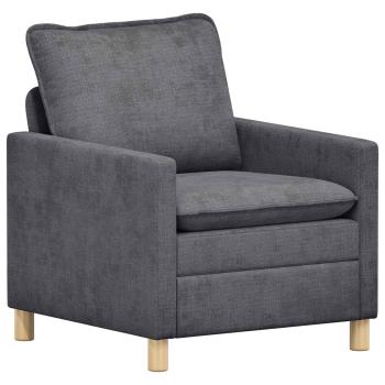Sofa Set 2 stk. Dunkelgrau Polyester
