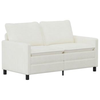 Sofa Set 2 stk. Creme Polyester