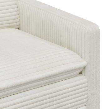 Sofa Set 2 stk. Creme Polyester