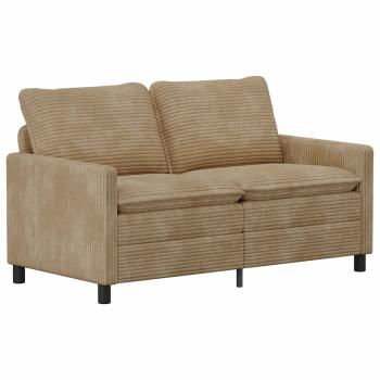 Sofa Set 2 Stk. Taupe Polyester