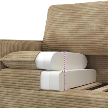 Sofa Set 2 Stk. Taupe Polyester
