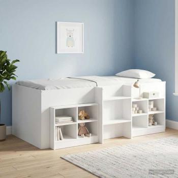 Hochbett für Kinder Weiß 80 x 200 cm Holzwerkstoff