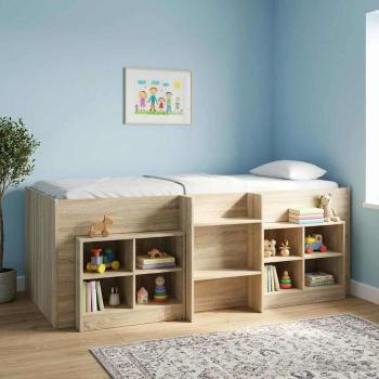 ARDEBO.de - Hochbett für Kinder Sonoma-Eiche 80 x 200 cm Holzwerkstoff