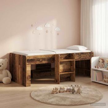 Hochbett für Kinder Altholz 80 x 200 cm Holzwerkstoff