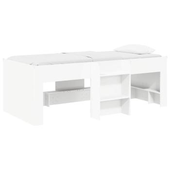 Hochbett für Kinder Weiß 90 x 200 cm Holzwerkstoff