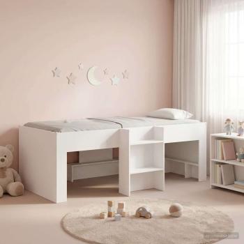 Hochbett für Kinder Weiß 90 x 200 cm Holzwerkstoff