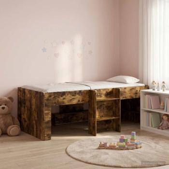 ARDEBO.de - Hochbett für Kinder Raucheiche 90 x 200 cm Holzwerkstoff