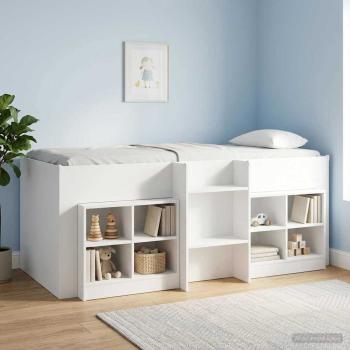 Hochbett für Kinder Weiß 98,5 x 200 cm Holzwerkstoff