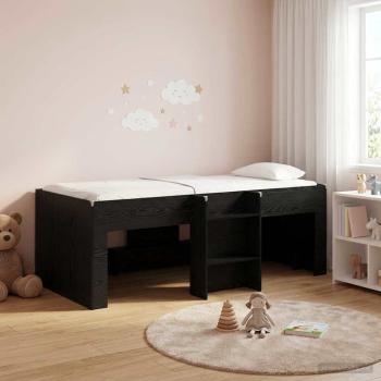 Hochbett für Kinder Schwarze Eiche 98,5 x 200 cm Holzwerkstoff