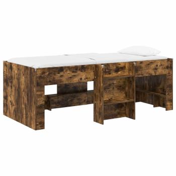 Hochbett für Kinder Raucheiche 98,5 x 200 cm Holzwerkstoff