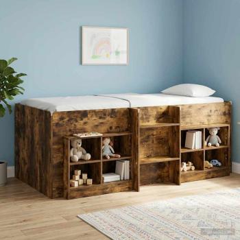 Hochbett für Kinder Raucheiche 98,5 x 200 cm Holzwerkstoff