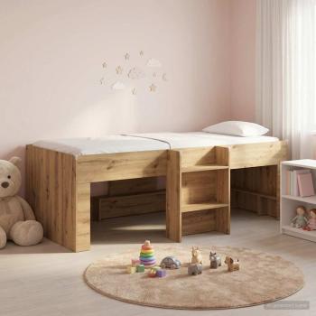 ARDEBO.de - Hochbett für Kinder Artisan-Eiche 98,5 x 200 cm Holzwerkstoff