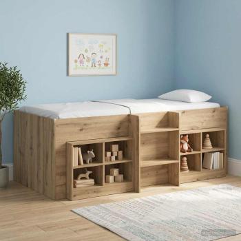 Hochbett für Kinder Artisan-Eiche 98,5 x 200 cm Holzwerkstoff