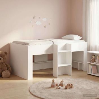 Hochbett für Kinder Weiß 80 x 160 cm Holzwerkstoff