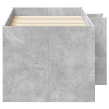 Hochbett für Kinder Betongrau 80 x 160 cm Holzwerkstoff
