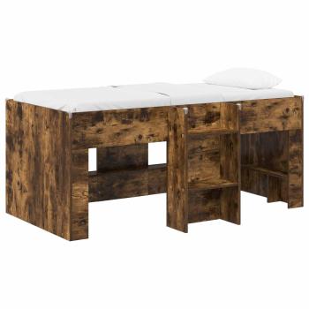 Hochbett für Kinder Räuchereiche 80 x 160 cm Holzwerkstoff