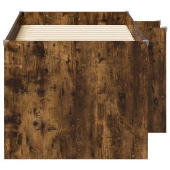 Hochbett für Kinder Räuchereiche 80 x 160 cm Holzwerkstoff