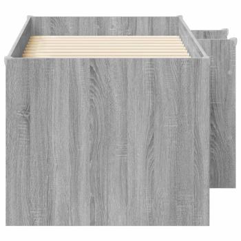 Hochbett für Kinder Sonoma-Grau 80 x 160 cm Holzwerkstoff