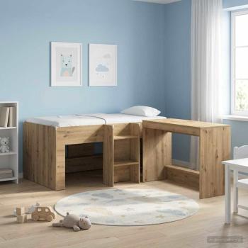 ARDEBO.de - Hochbett für Kinder Artisan-Eiche 80 x 160 cm Holzwerkstoff